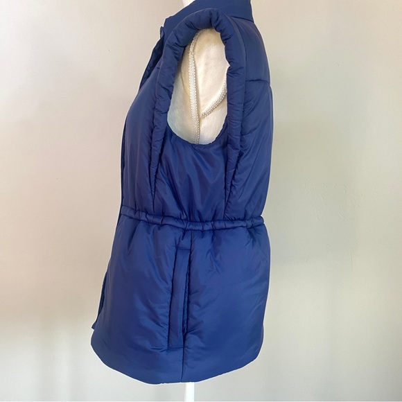 Anthropologie Maeve Navy Blue Snap-Sleeve Puffer Vest size X-Small - Picture 5 of 14